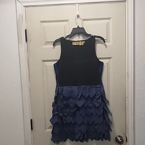 012 Black and Blue Layered Dress